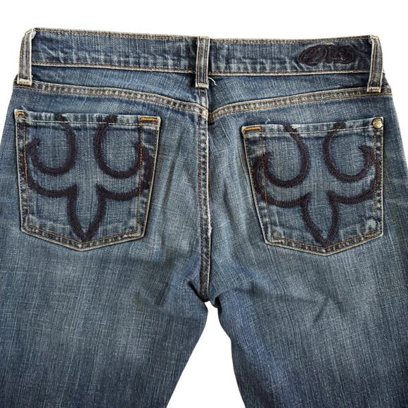 DPD Bootcut Jeans Women's Sz 27 Y2K Embroidered pockets 90s Vintage Retro - Picture 2 of 11